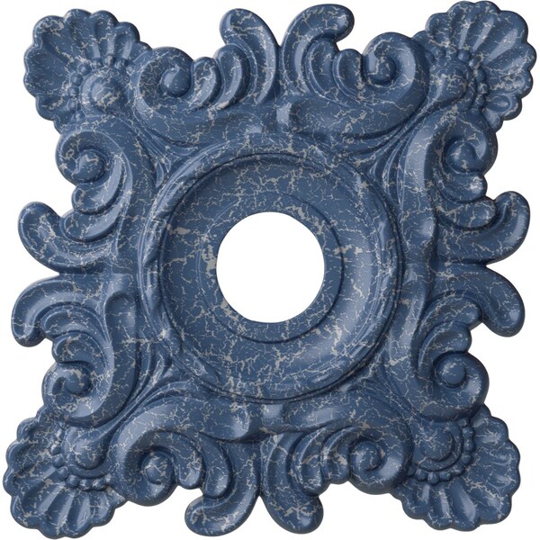 Ekena Millwork Crawley Medallion (Canopies up to 6 3/4"), 18"W x 18"H x 3 1/4"ID x 1 1/2"P, Americana Crackle CM18CRAMC - main